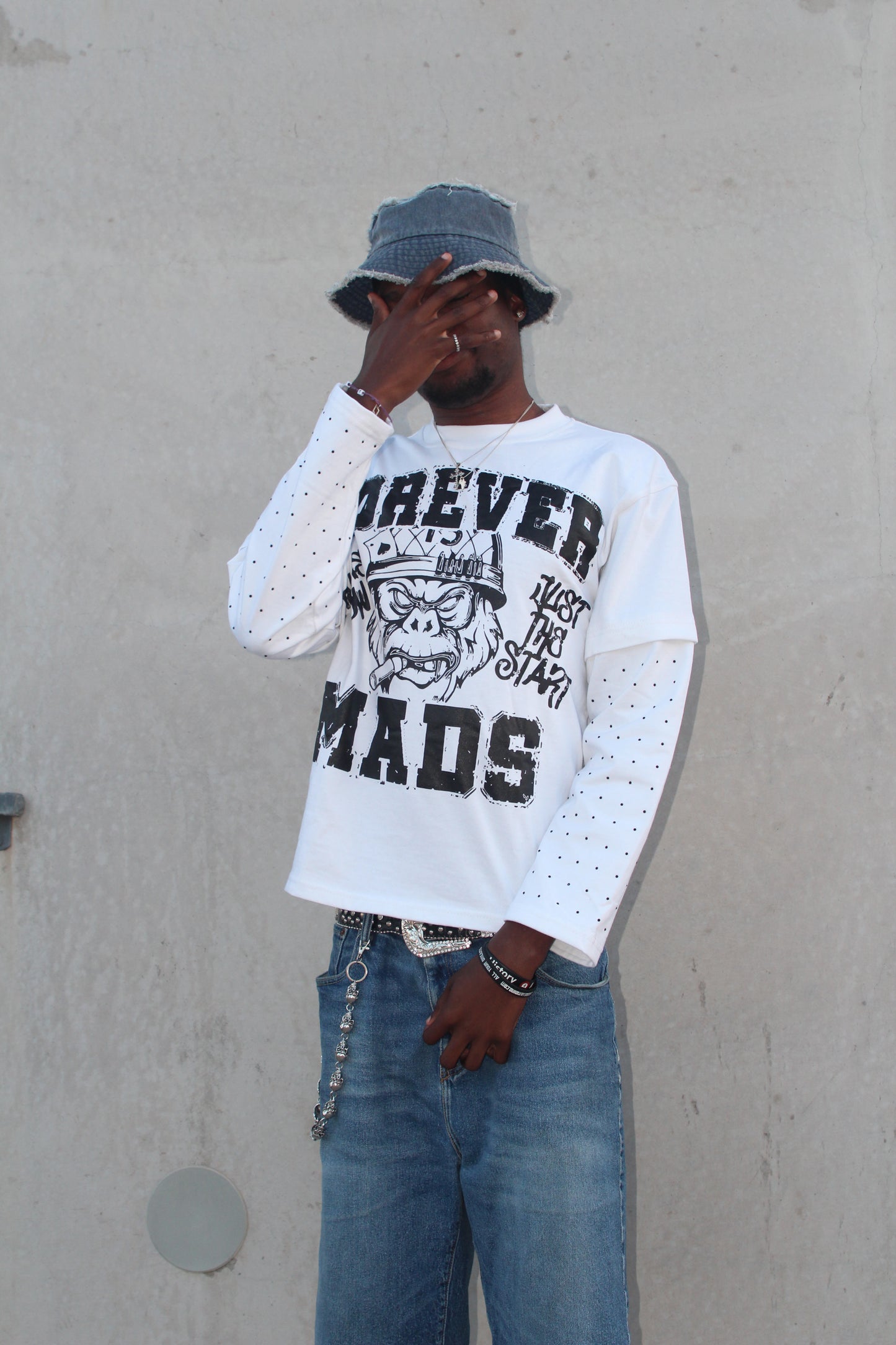 Studded Tee "White"