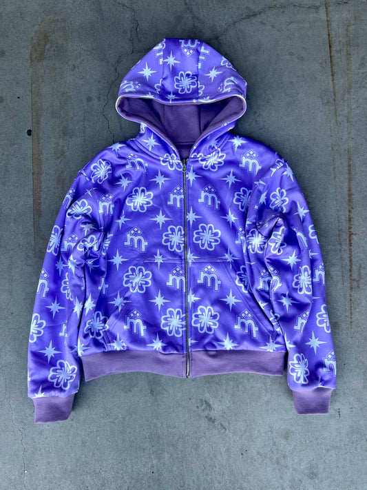 Reversible Statement Zip-up "lilac"
