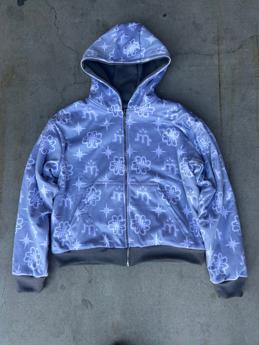 Reversible Statement Zip-up "smoke grey"